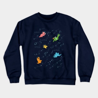 Dinosaurs In Space Crewneck Sweatshirt